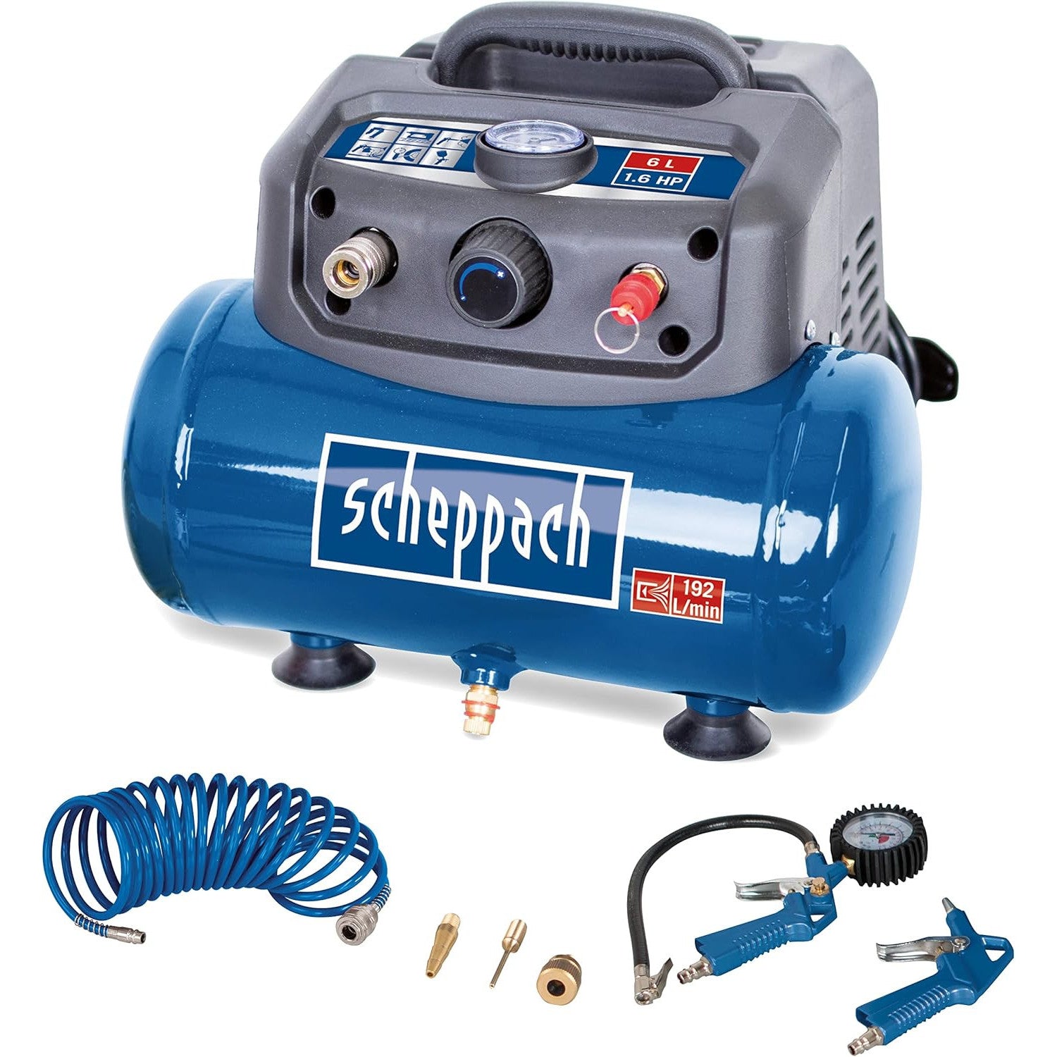 Scheppach HC06 6L Oil-Free Portable Air Compressor for DIY Projects
